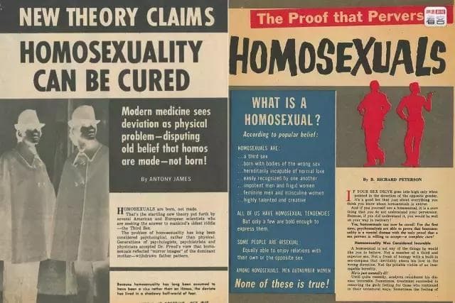  雜誌上「治療同性戀」的醫療廣告